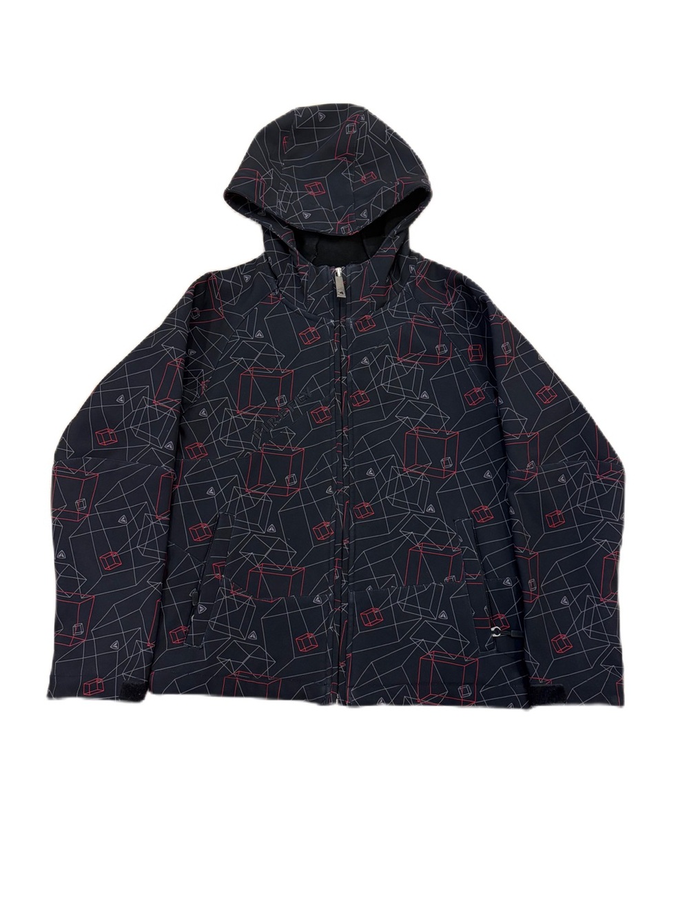Firefly Hooded Geometric Print Jacket - Size S (7 years)